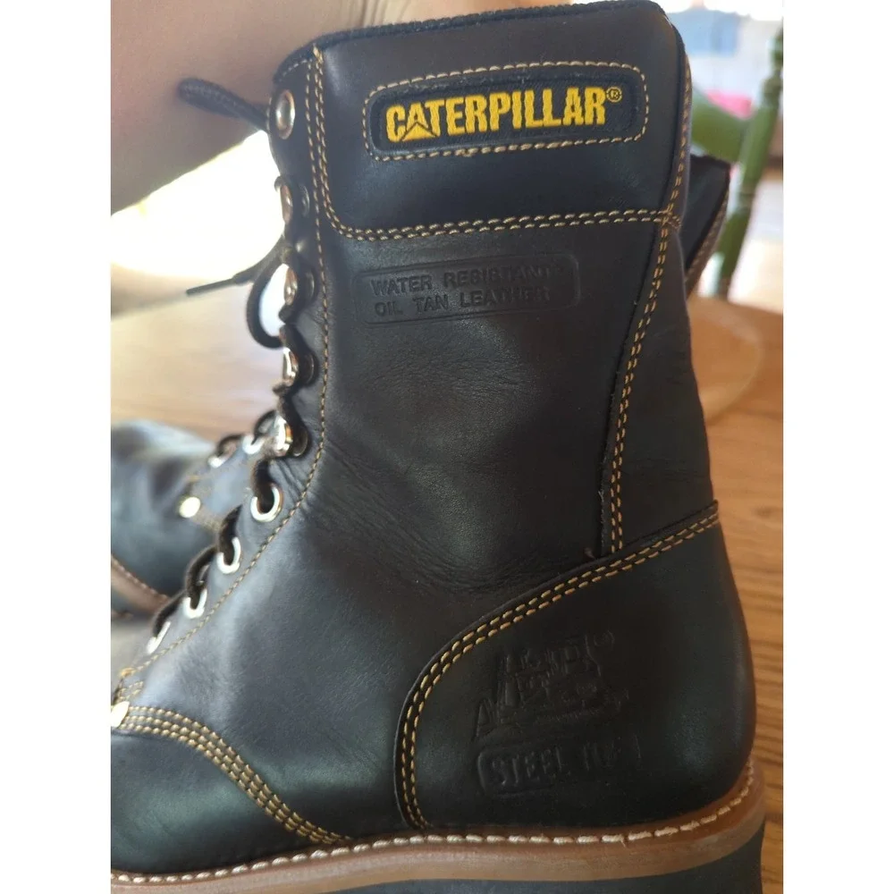 Caterpillar P88033 Men's Steel Toe Logger Boots Size 11 M Very Good‎ Condition